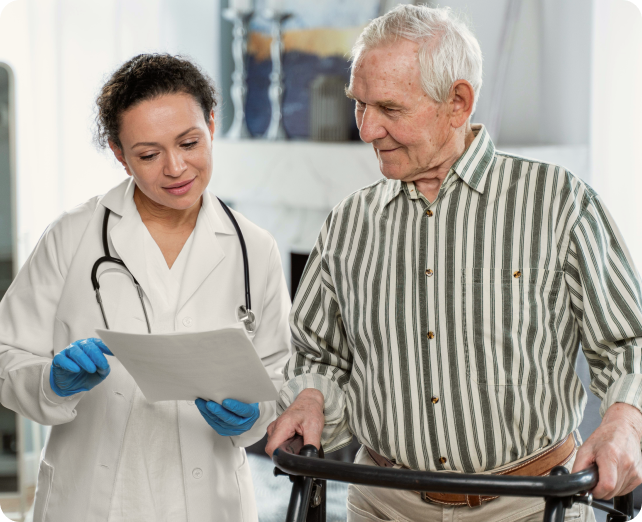 24/7 Betreuung und Überwachung älterer Menschen, Unterstützung bei alltäglichen Bedürfnissen und medizinische Betreuung