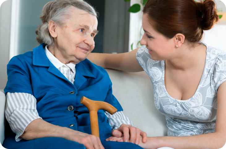 Begleitender Stern, Altenpflege in Deutschland, 24 Stunden Betreuerin